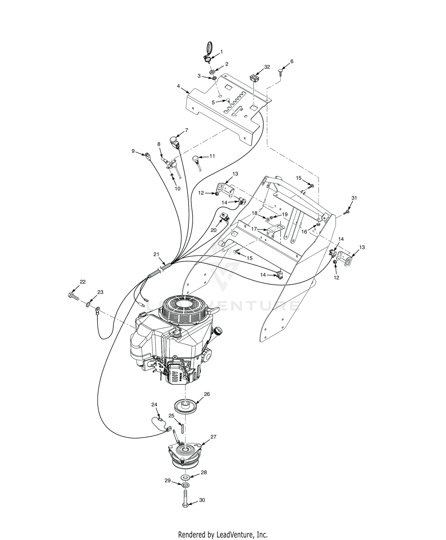 ELECTRICAL SYSTEM AND THROTTLE CONTROL - MANUAL START