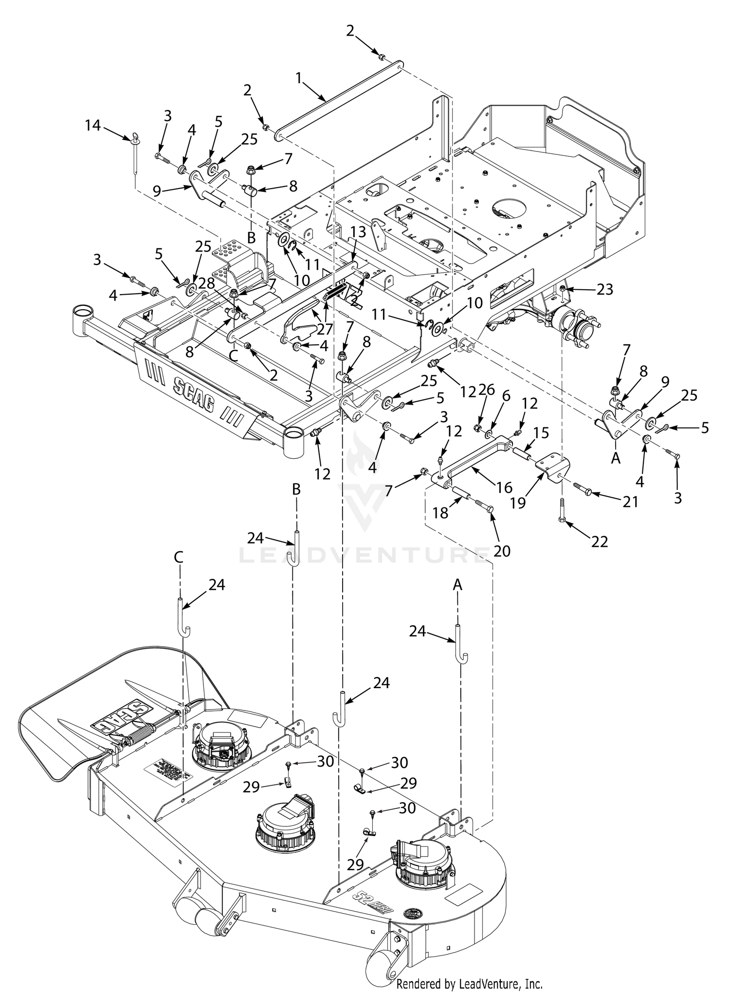 SEVZ CUTTER DECK CONTROLS
