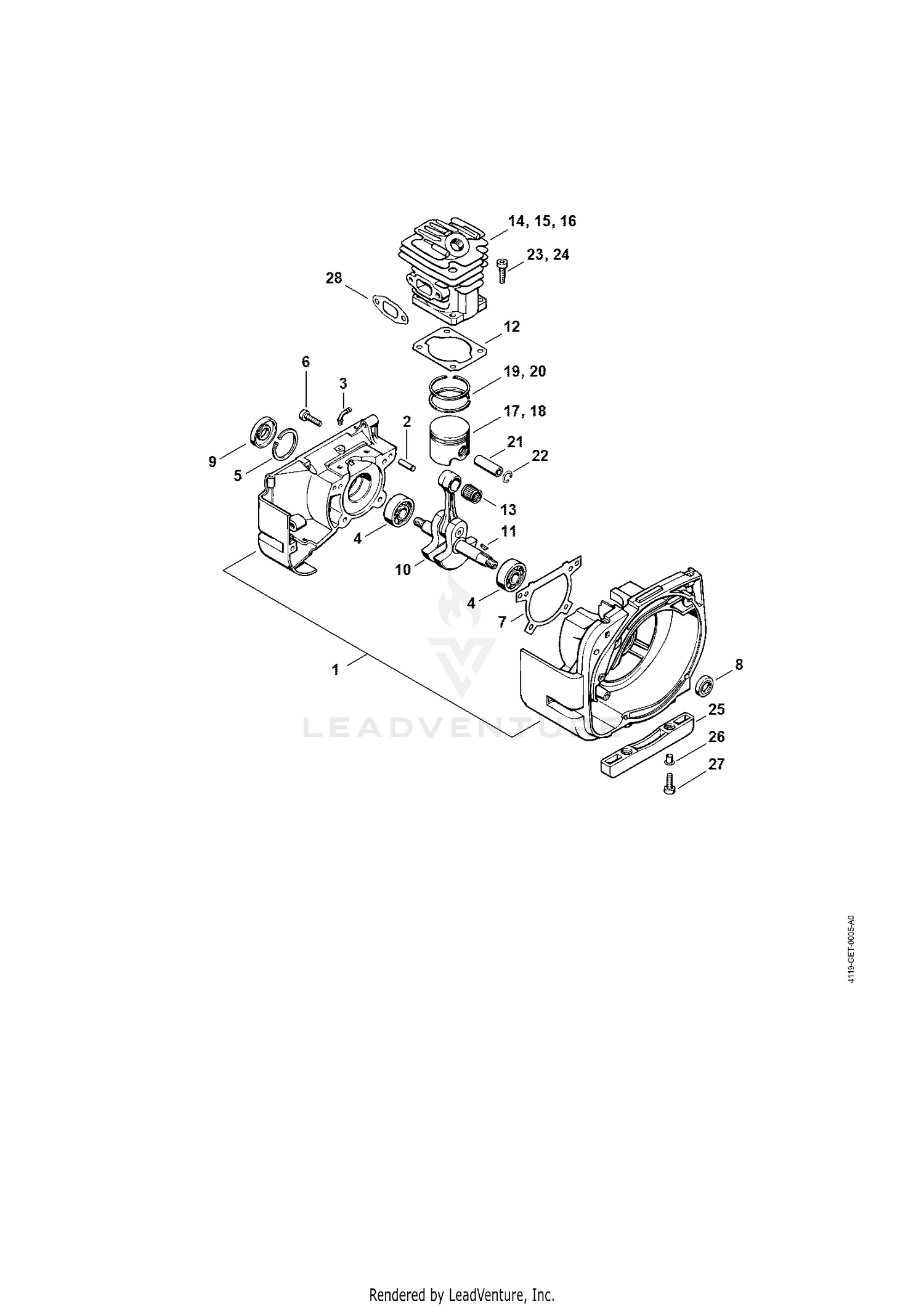 AA - Crankcase, Cylinder