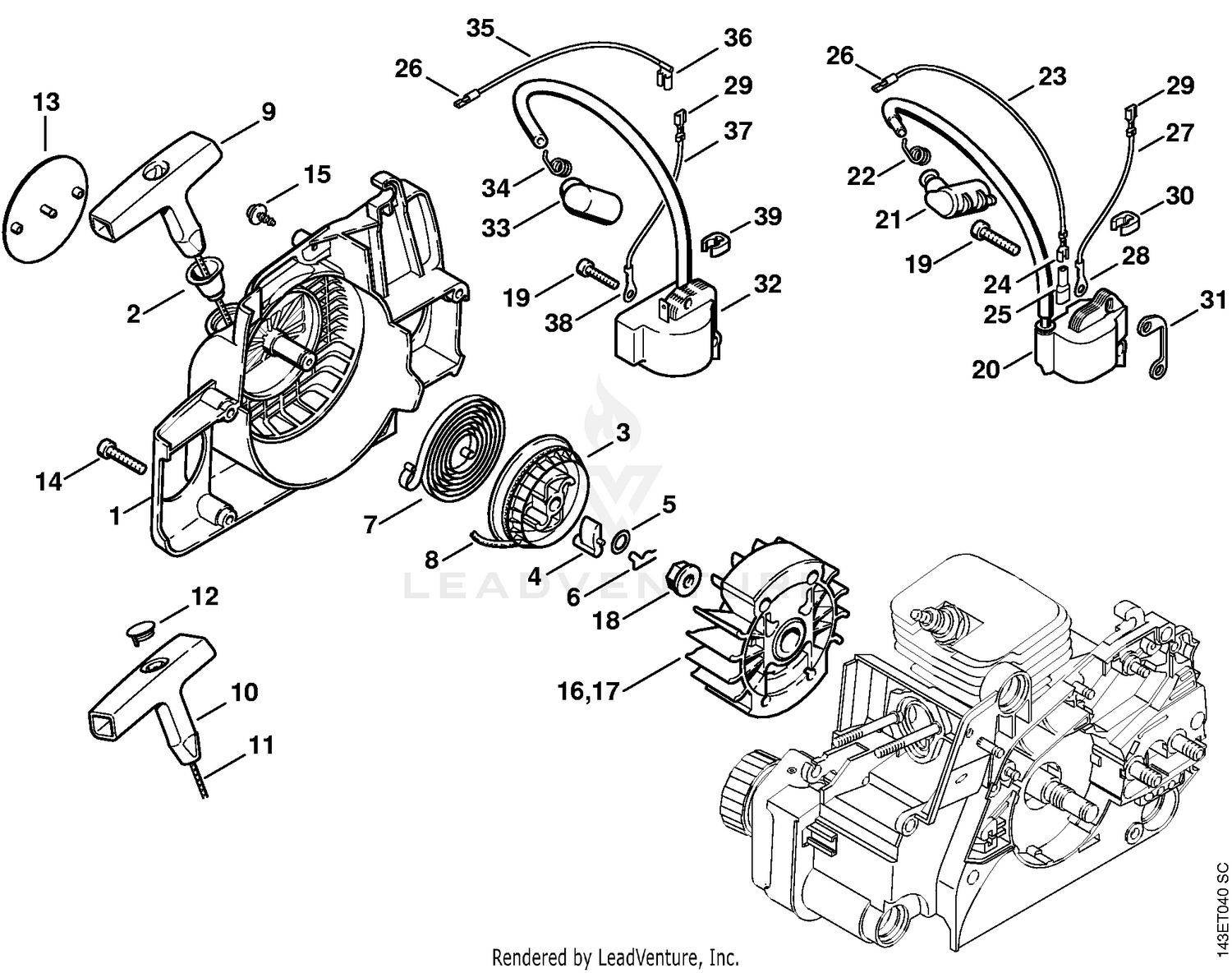 AC - Rewind starter, Ignition system