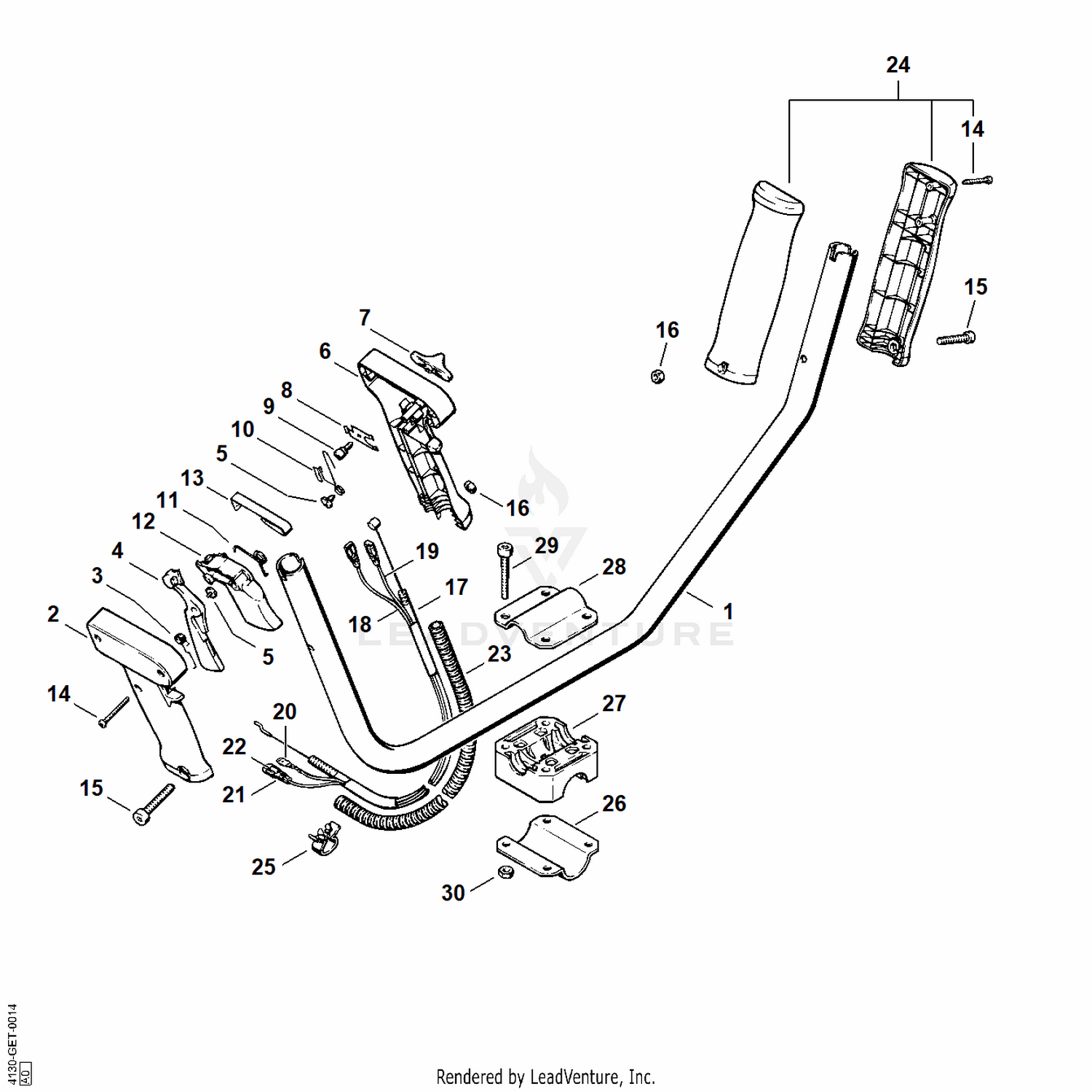 AK - Two-handed handlebar FS 44 F/D/SEA