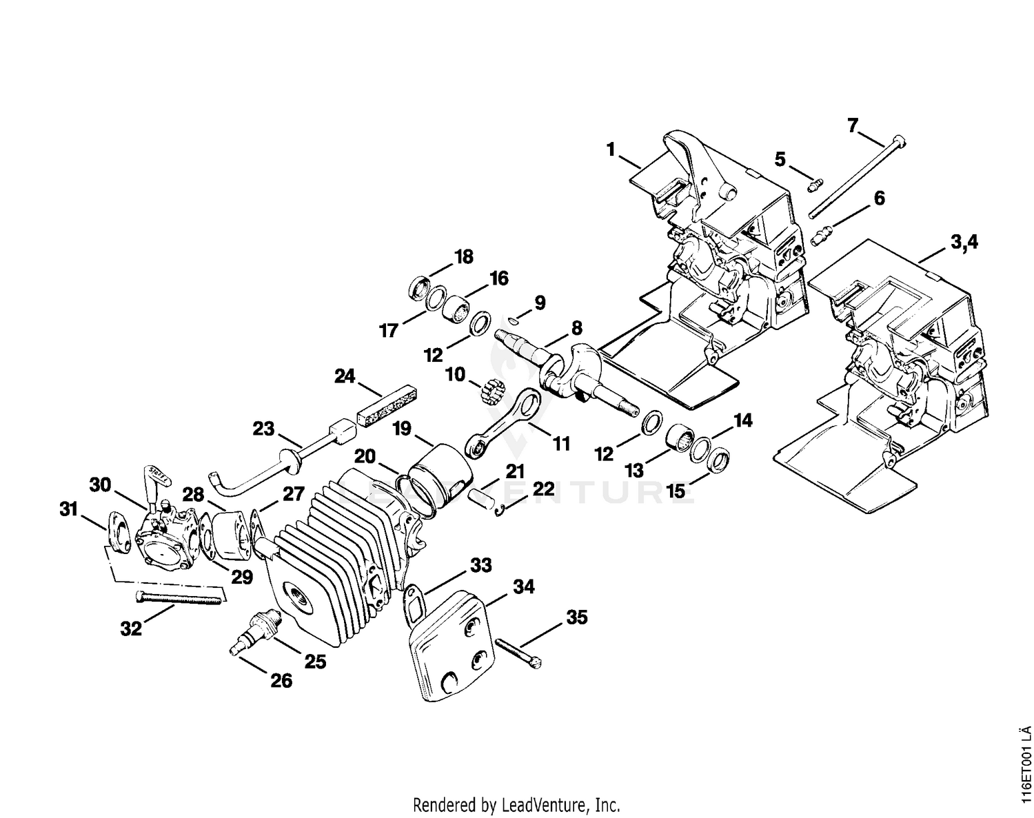 AA - Crankcase, Piston