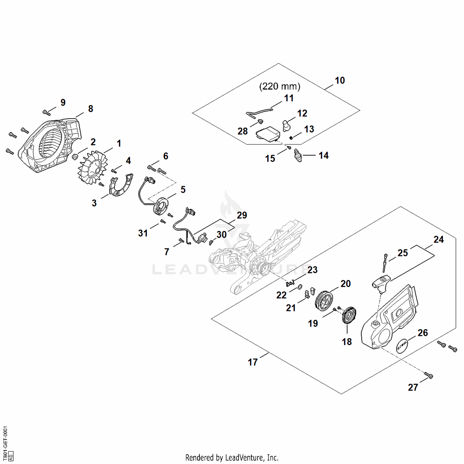 AB - Ignition system, Rewind starter
