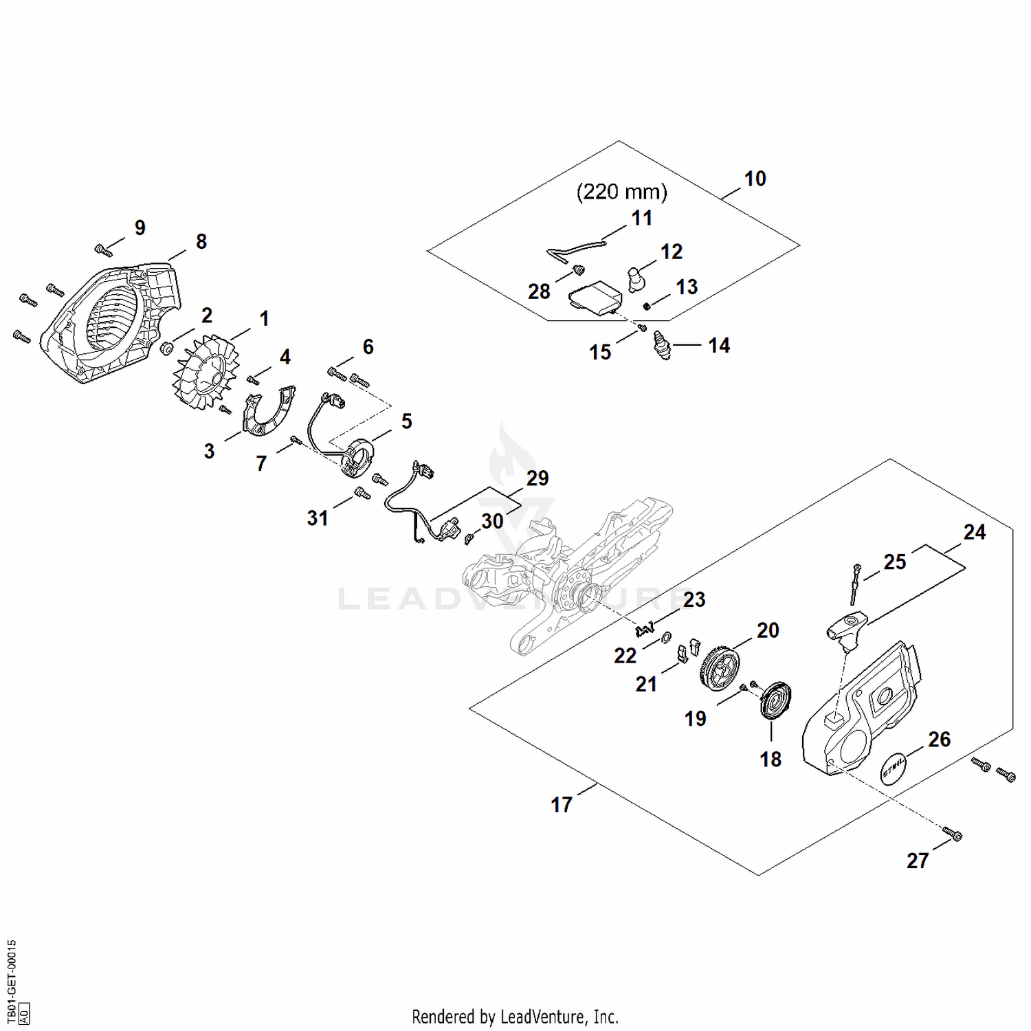 AB - Ignition system, Rewind starter