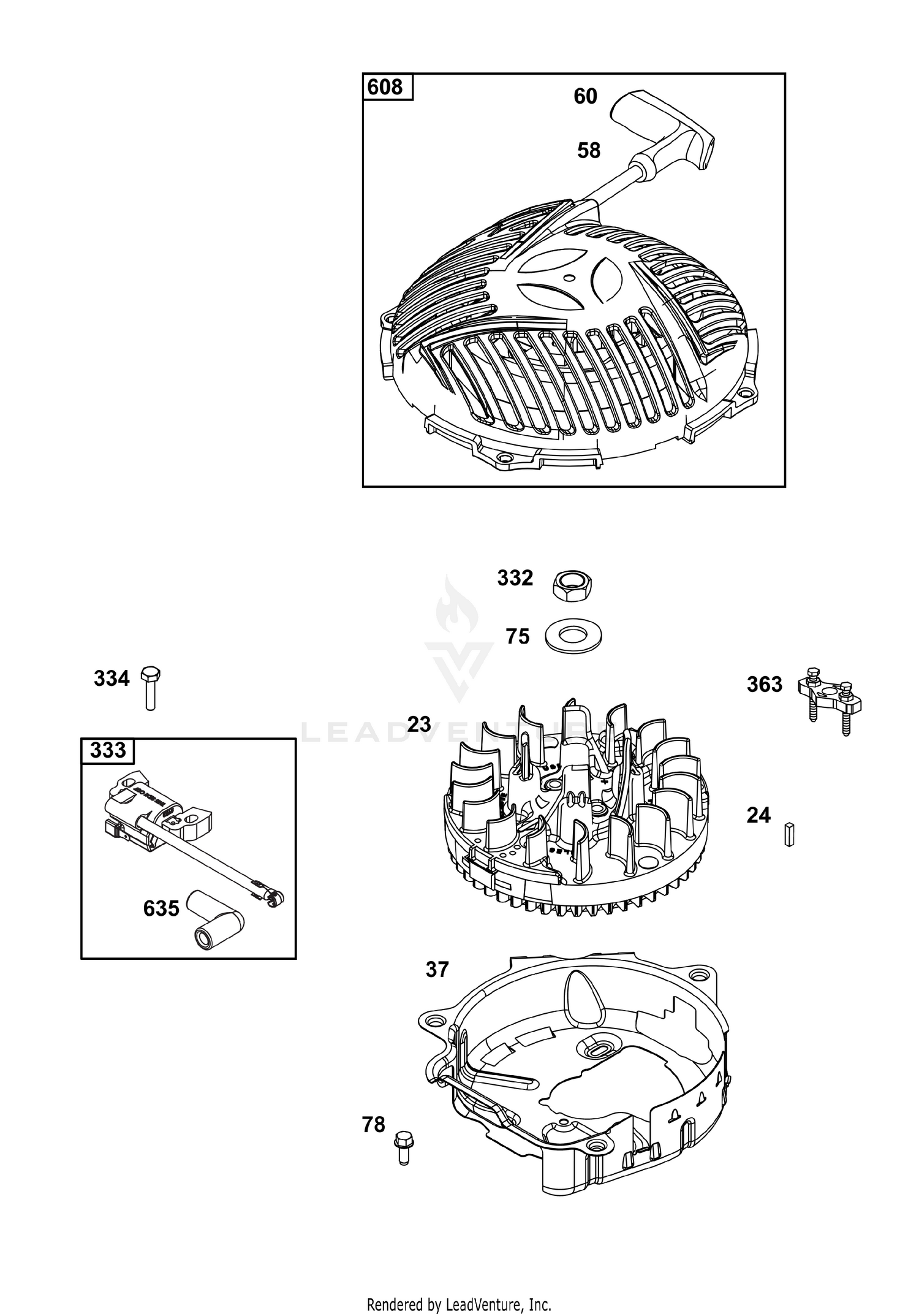AI - FLYWHEEL, IGNITION, AND STARTER GROUP