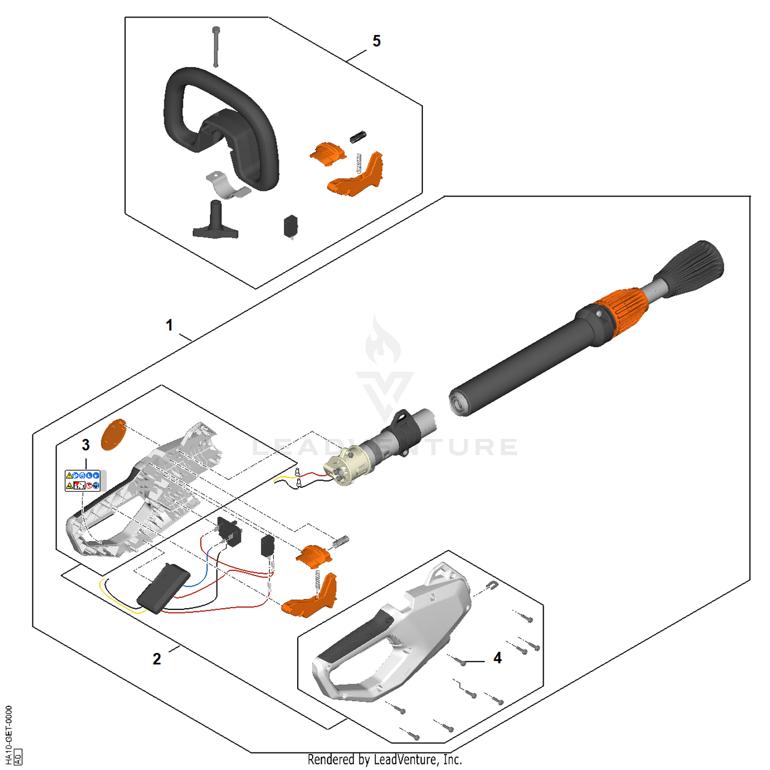 AA - Drive tube assembly, Control handle