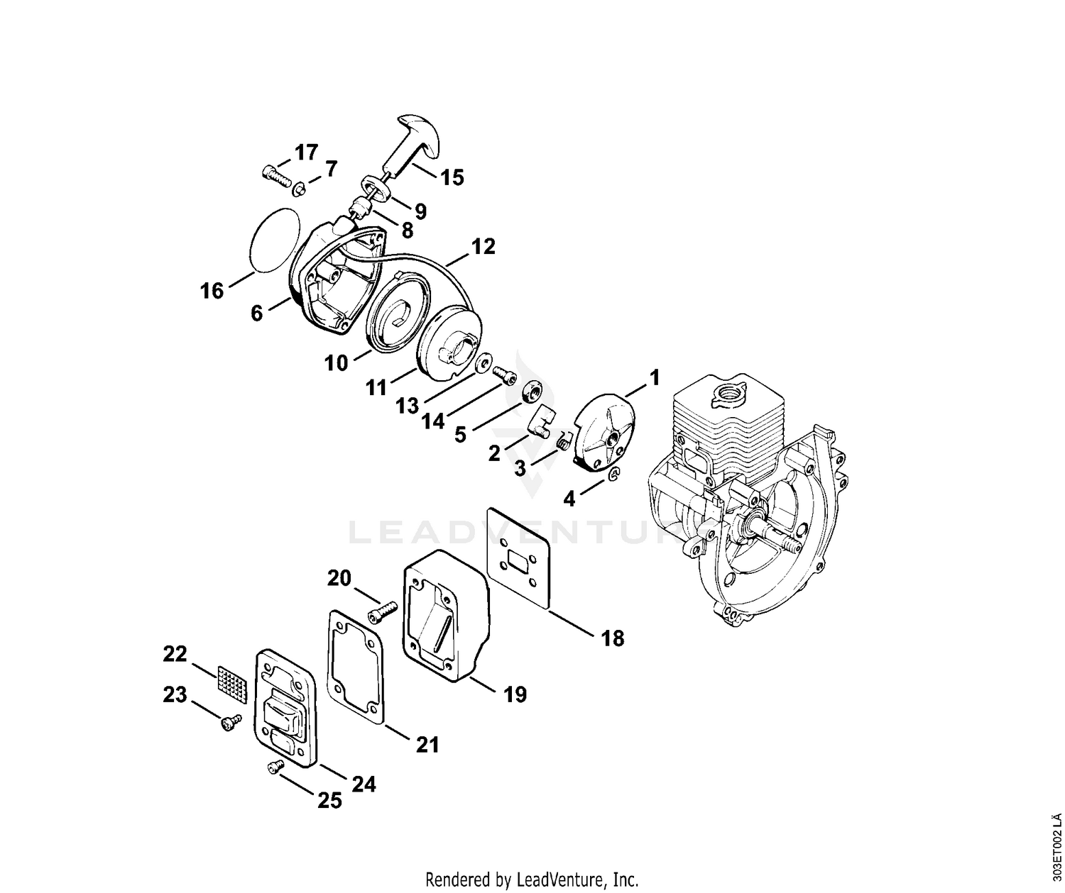 AB - Rewind starter, Muffler