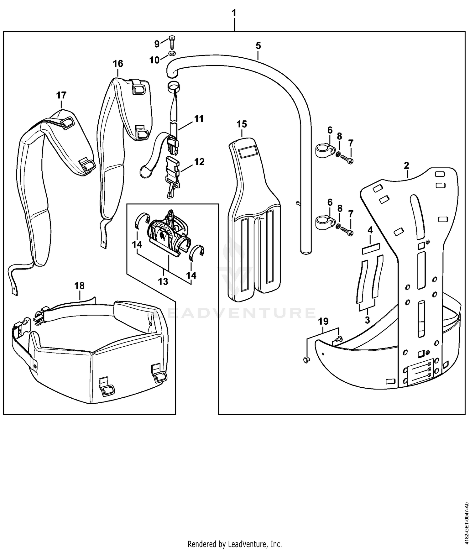 BC - Back mounted support system RTS