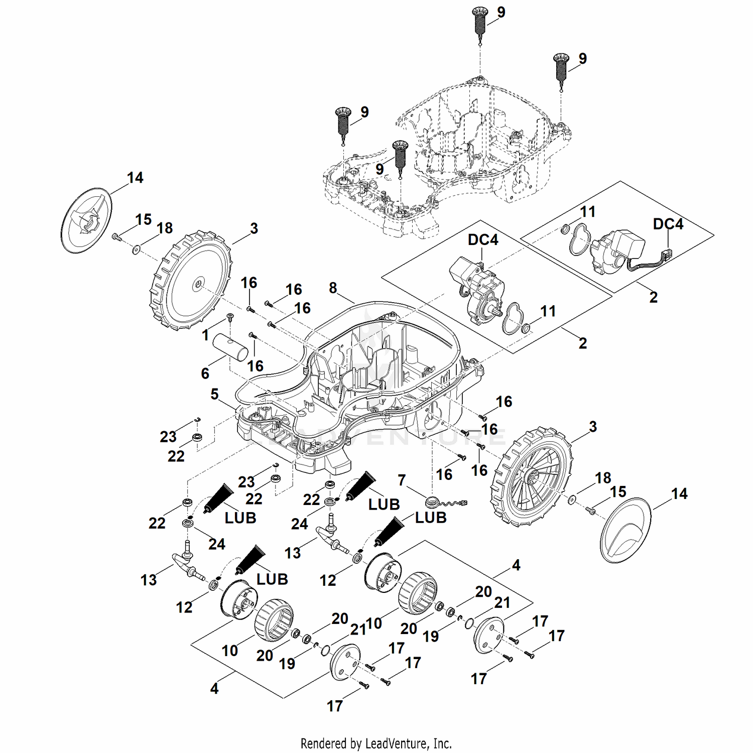 AC - Lower housing, chassis