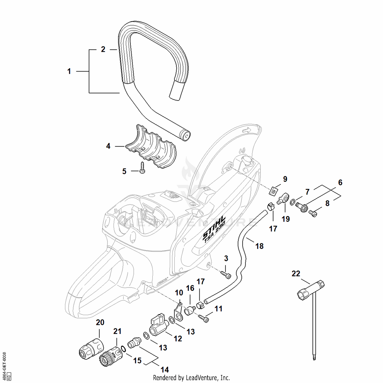 AD - Handlebar, Water connection