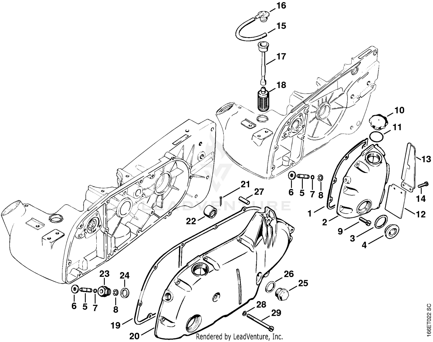 AH - Tank cover, Gear box cover