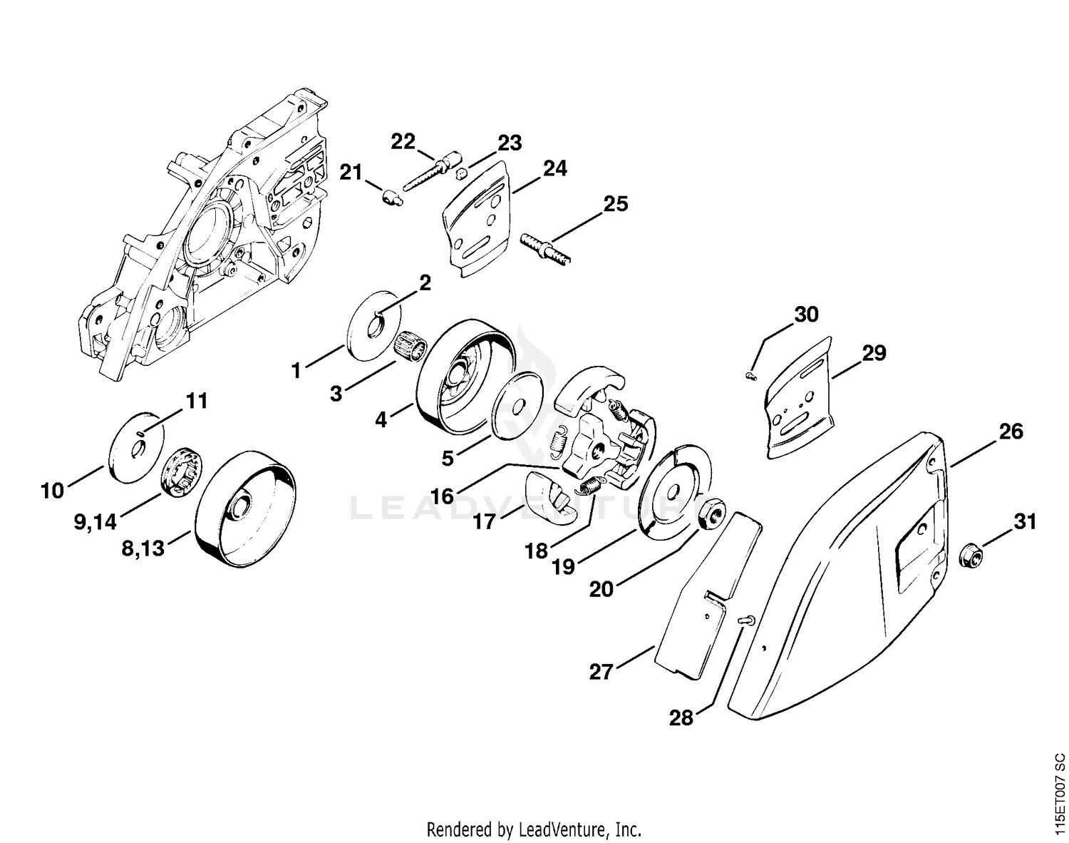 AD - Chain sprocket, Clutch