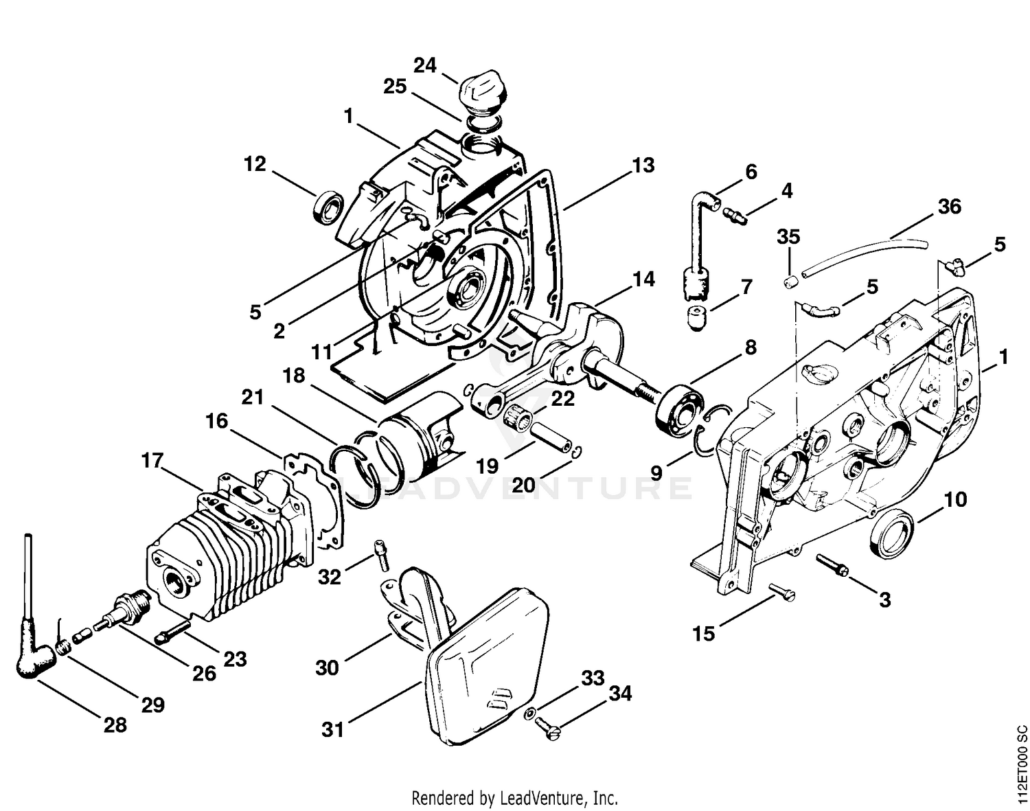 AA - Crankcase, Cylinder