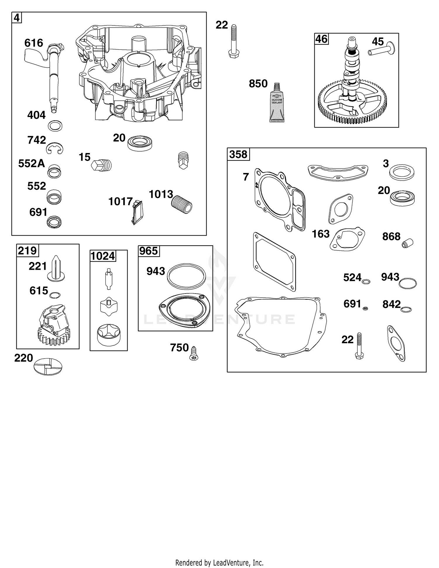 AE - CRANKCASE COVER/SUMP GROUP
