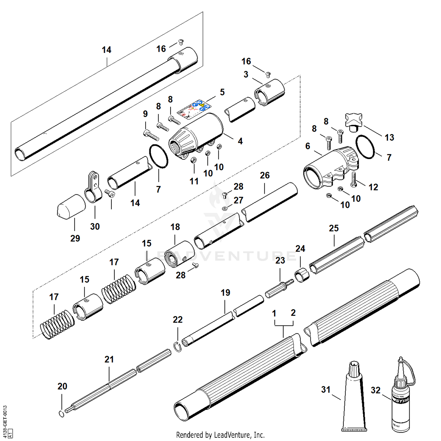 BB - Drive tube assembly HT 75 (42.2007)