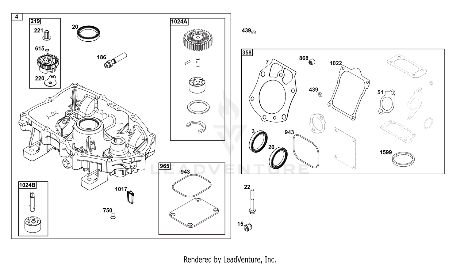 AE - CRANKCASE COVER/SUMP GROUP