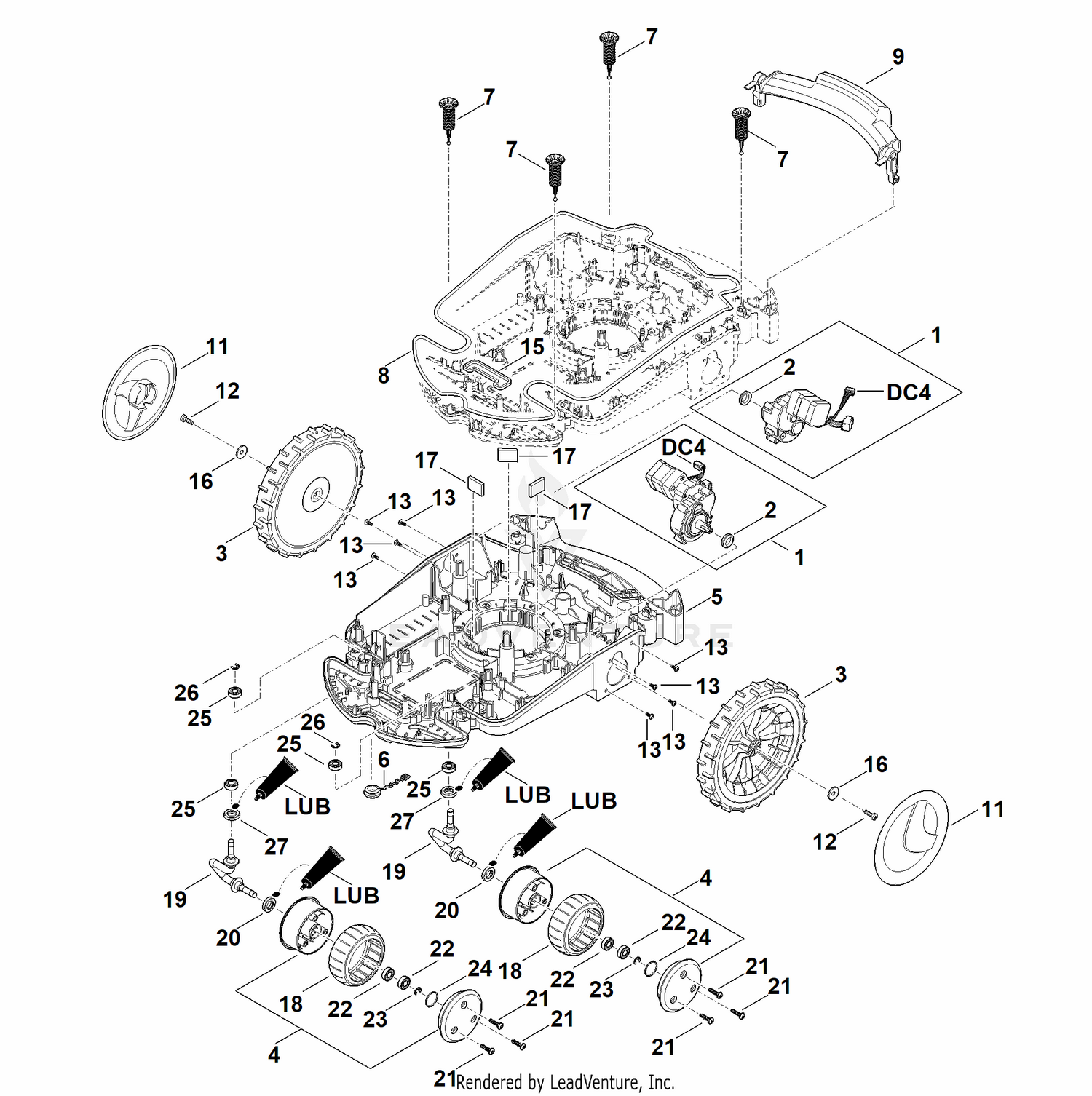 AC - Lower housing, chassis