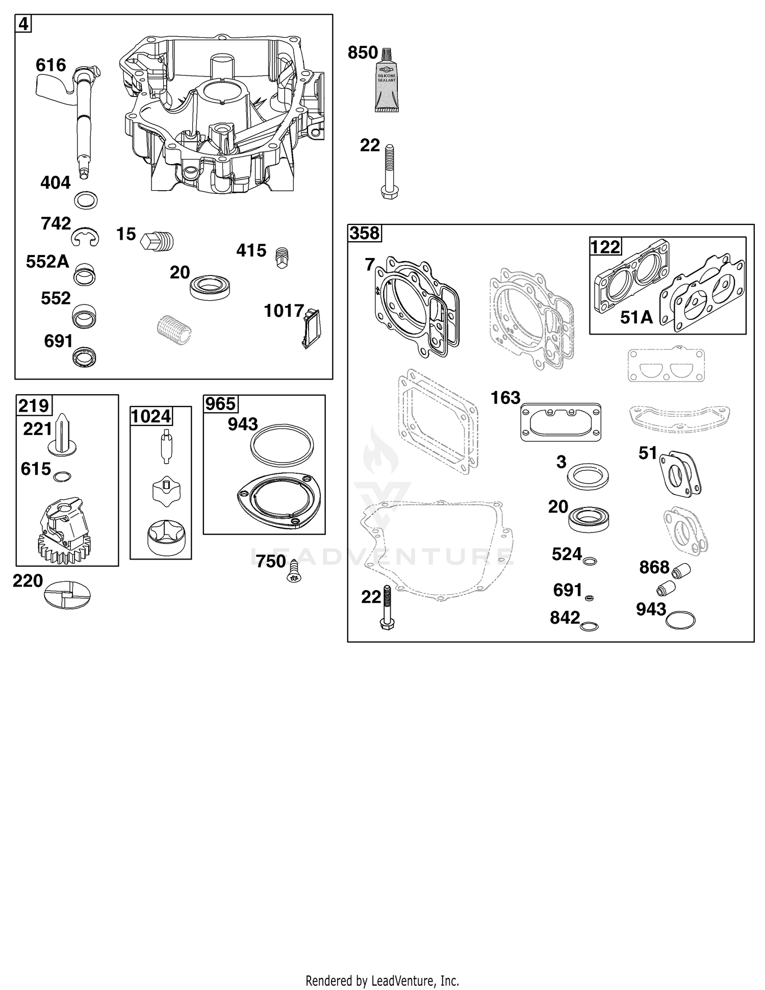 AF - CRANKCASE COVER/SUMP GROUP