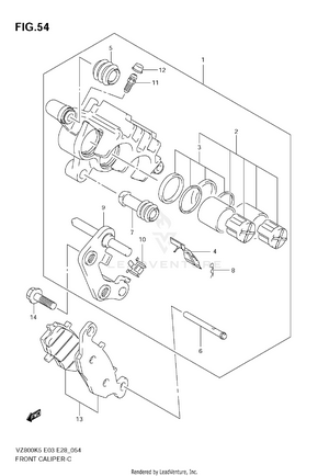 Front Caliper Schematic