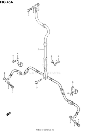Front Brake Hose (model K6) Schematic