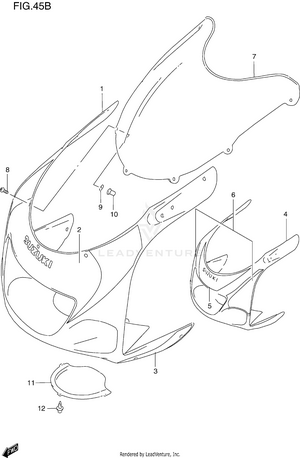Cowling Body (model X) Schematic