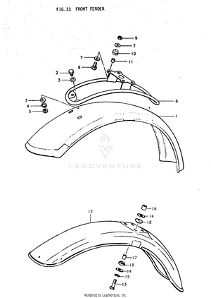 Front Fender Schematic