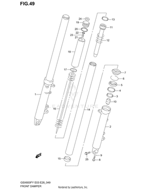 Front Damper (model W/x/y/k1/k2) Schematic
