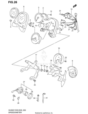 Speedometer (sv650x/y/k1/k2) Schematic