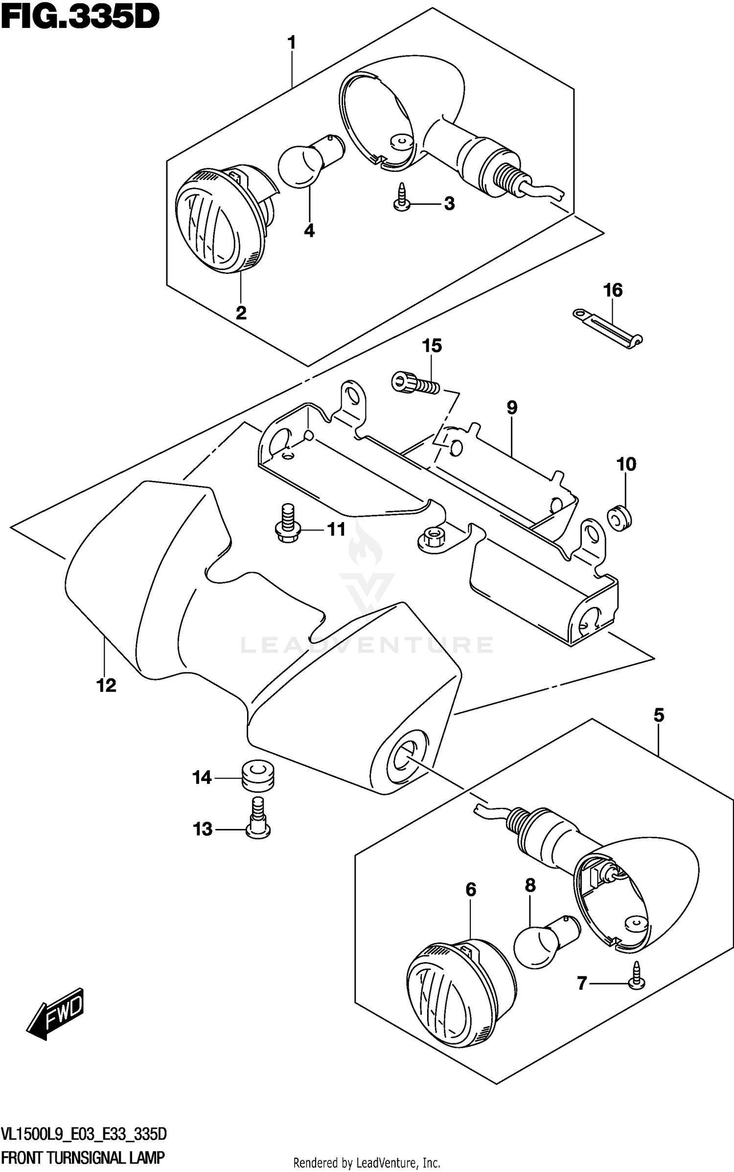 FRONT TURNSIGNAL LAMP (VL1500TL9 E33)