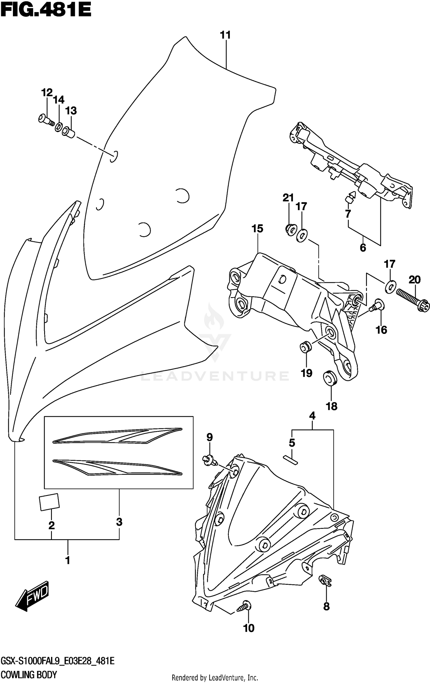 COWLING BODY (GSX-S1000FYAL9 E28)