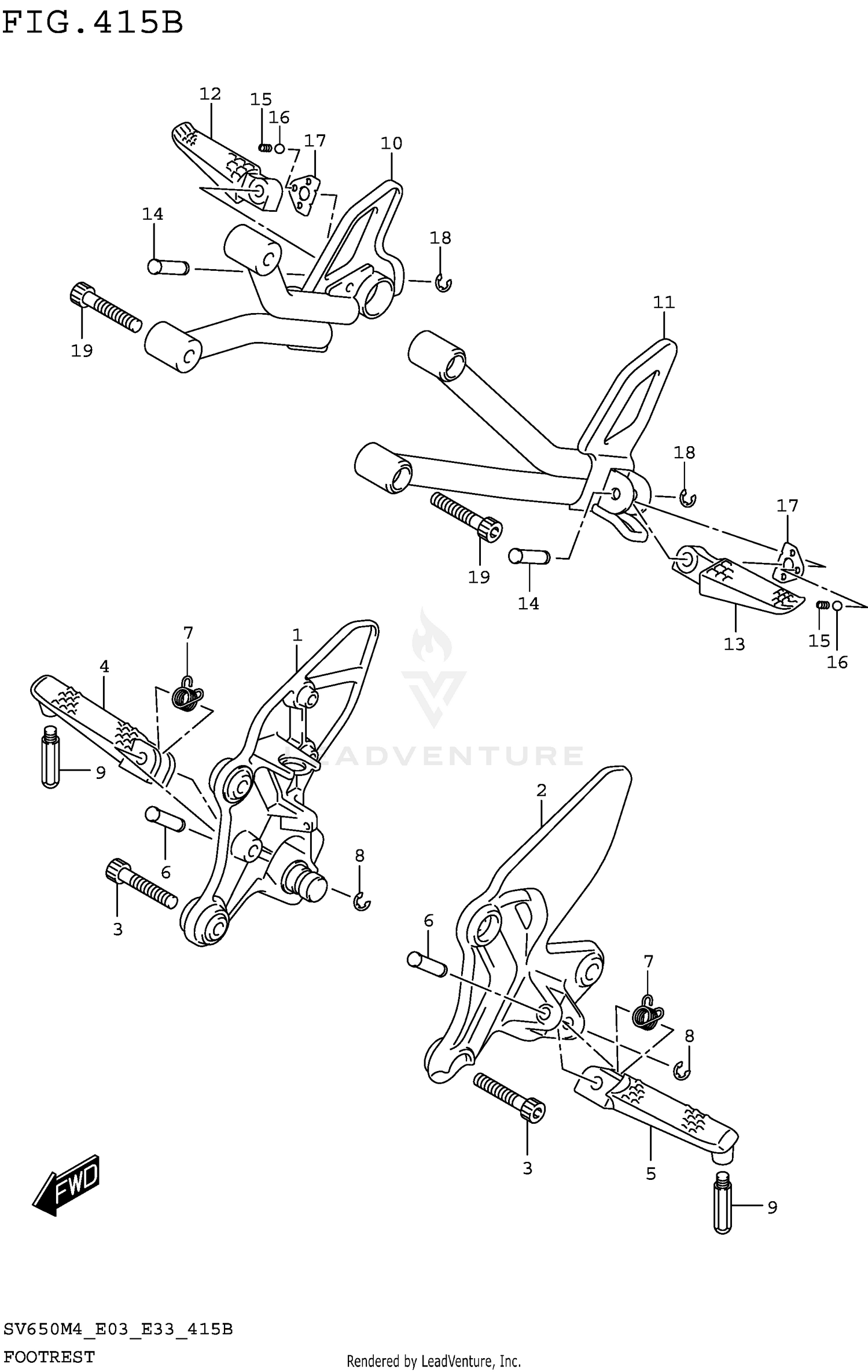 FOOTREST (SV650M4 E33)