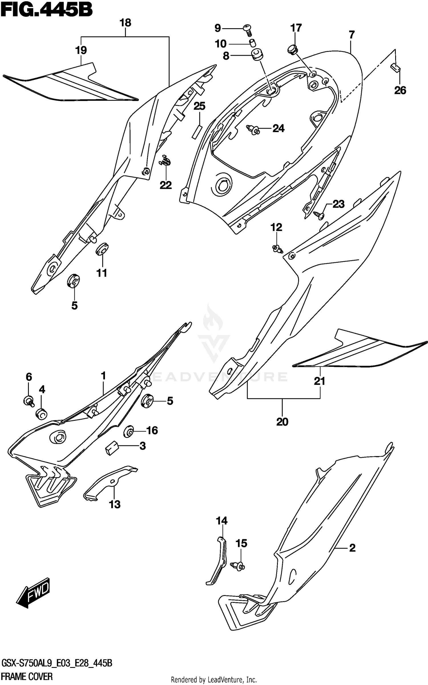 FRAME COVER (GSX-S750ZL9 E33)