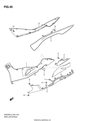 Side Leg Shield (an400zal3 E28) Schematic