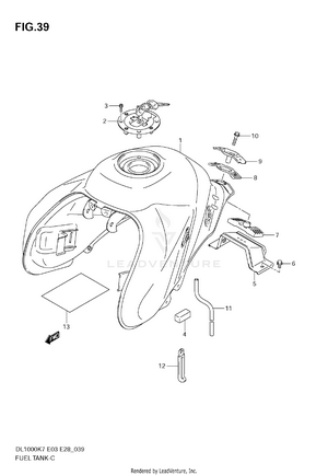 Fuel Tank (model K7/k8) Schematic