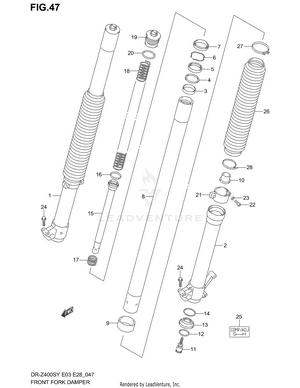 Front Fork Damper (model Y/k1) Schematic