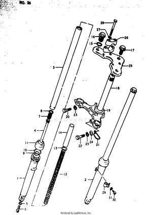 Front Fork (rm50c) Schematic