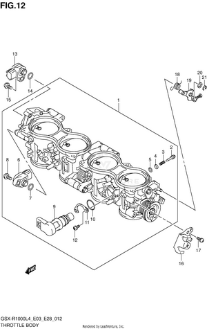 Throttle Body (gsx-r1000l4 E03) Schematic
