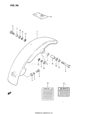 Rear Fender Schematic