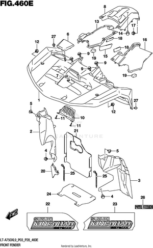 Front Fender (lt-a750xpl9 P28) Schematic