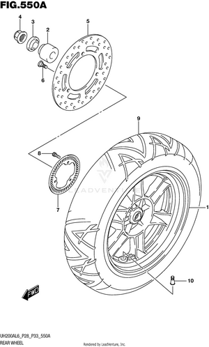 Rear Wheel (uh200al6 P28) Schematic