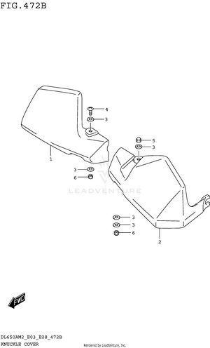 Knuckle Cover (dl650xam2 E28) Schematic