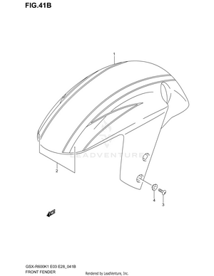 Front Fender (gsx-r600zk3) Schematic