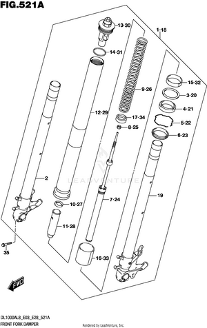 Front Fork Damper Schematic