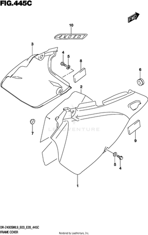 Frame Cover (dr-z400sml9 E33) Schematic