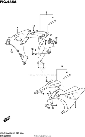 Side Cowling (gsx-r1000a) Schematic
