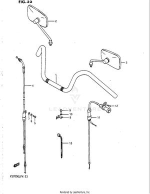 Handlebar - Control Cable (vs700glpg/glepg/glph/gleph) Schematic