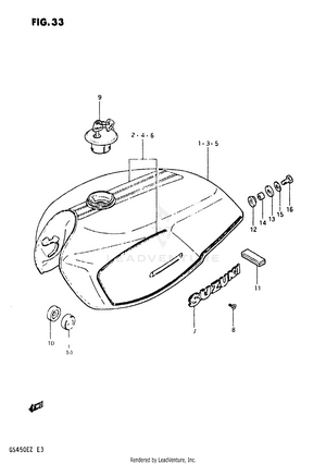 Fuel Tank (model X) Schematic