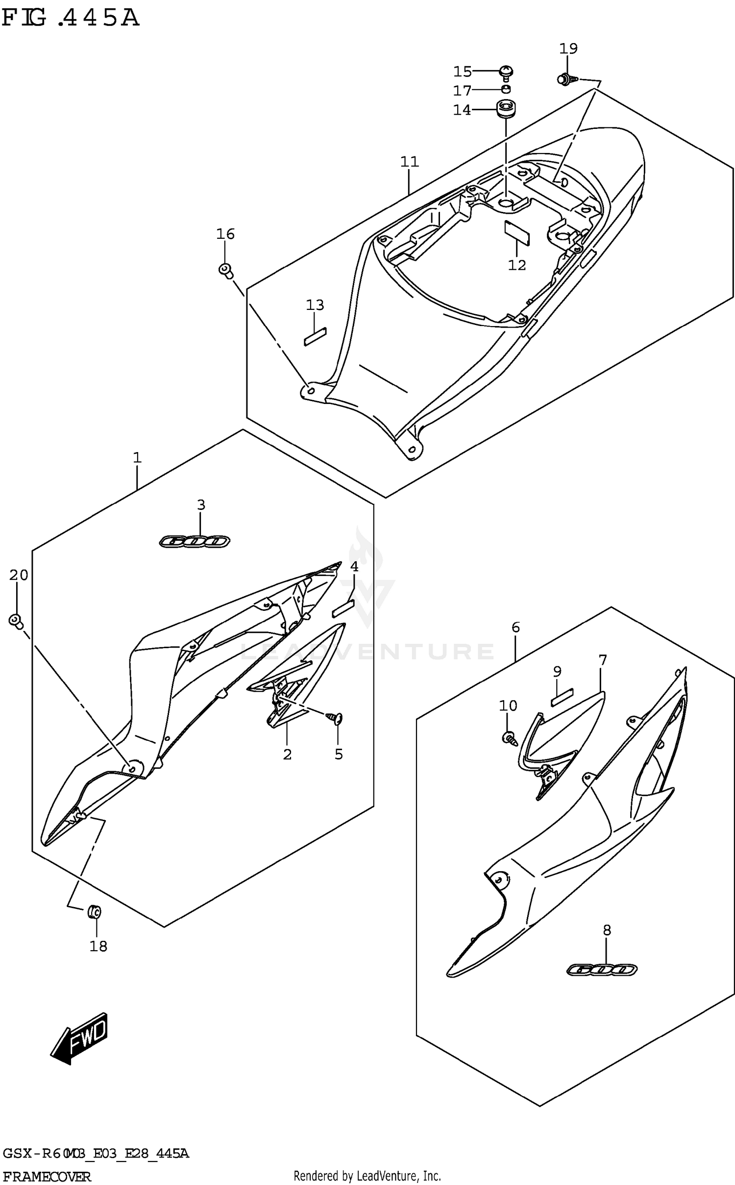FRAME COVER (GSX-R600)