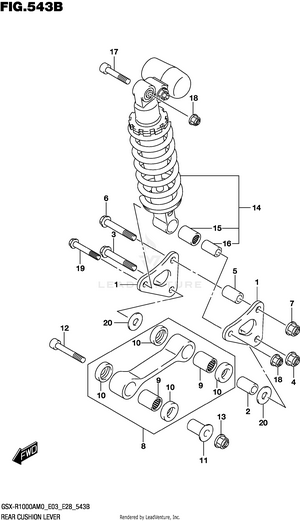 Rear Cushion Lever (gsx-r1000a) Schematic