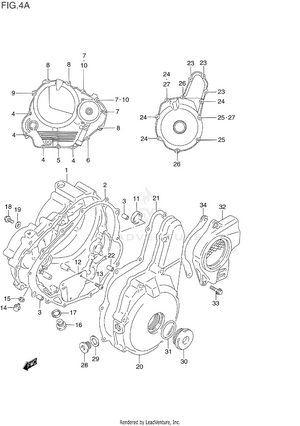 Crankcase Cover (model P/r/s) Schematic